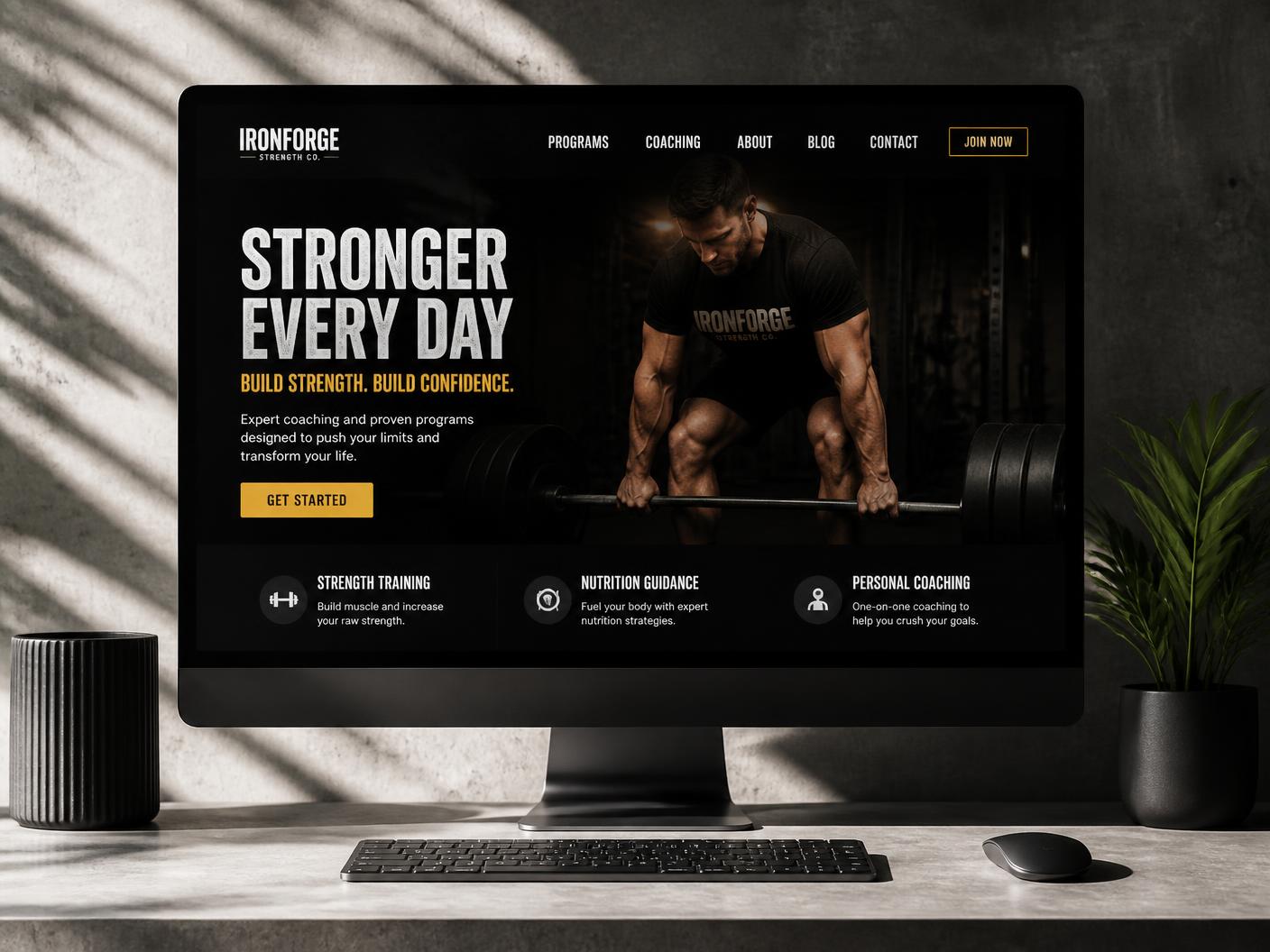Titan Fitness website homepage preview